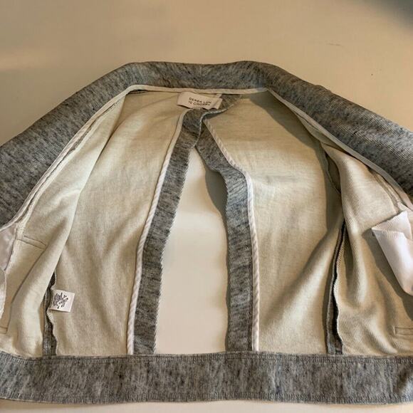 10 Crosby Derek Lam Jacket Womens 2 Gray Tweed Open Front Cutout Flyaway Cropped - Picture 9 of 12